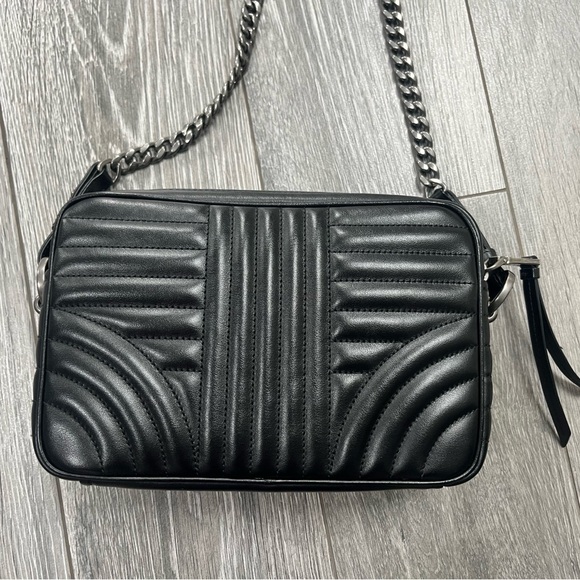 Prada Rhinestone Embellished Diagramme Quilted Camera Bag BLK Leather Cristal - Picture 11 of 17